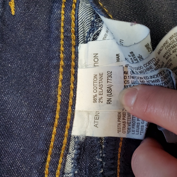 Zara Denim Rules by TRF Baggy Dark Blue Jeans High Rise - Picture 5 of 11